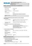 Ficha de Dados de Segurança PT Ficha de Dados de Segurança PT